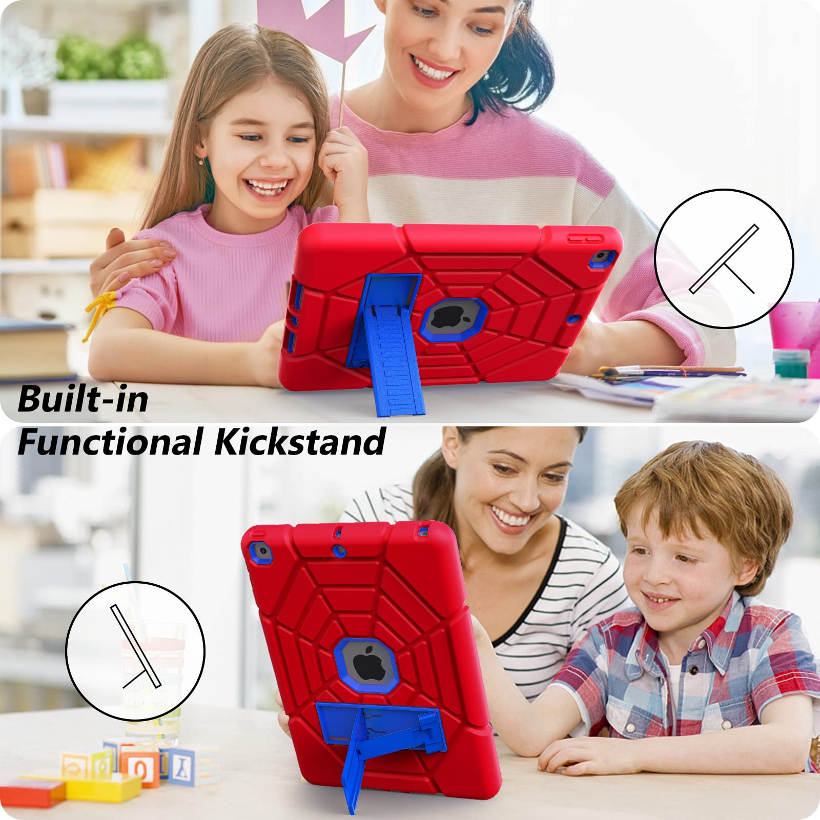 Grifobes For Ipad 9Th Generation Case, Ipad 8Th/7Th Generation Case 2021/2020/2019, Heavy Duty Shockproof Rugged Protective 10.2